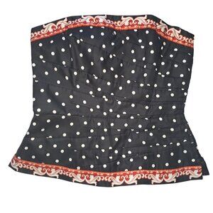 White House Black Market Polka Dot Bustier Tube Top Size 0